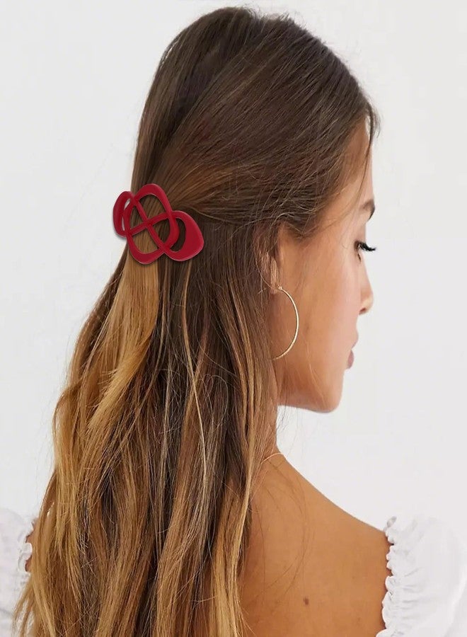 Amariver Hair Barrettes for Women 4packs Burgundy Hair Clips French Barrette Vintage HairClips f Stylish Accessories for Women Girls - Image 4